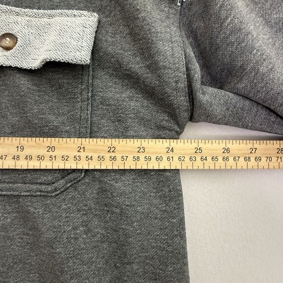 POL French Terry Shacket Women Large Gray Oversized Button‎ Front Jacket - Picture 8 of 8